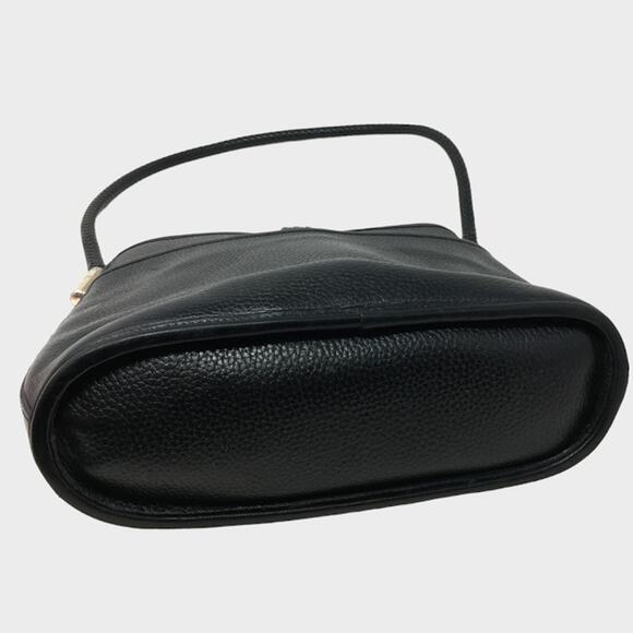 Vintage Brighton Barbados Hobo Shoulder Bag Black Pebbled Leather Braided Strap - Picture 3 of 8